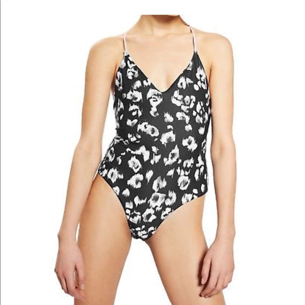 NWT Topshop Reversible leopard print swimsuit
